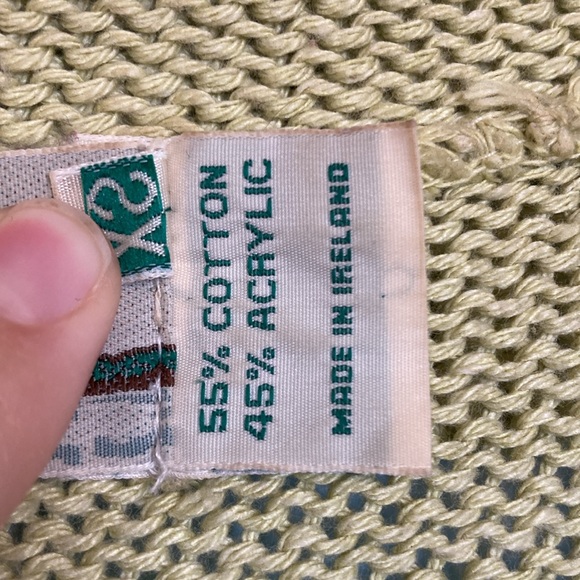 Aran Crafts Ireland Womens Brat Green Open Front Cardigan Sweater Knit Duster - Picture 4 of 11